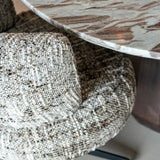 Richmond Interiors Oberoy Blush Beige Round 130cm Dining Table