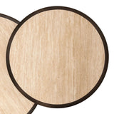 Richmond Interiors Ronson Set of 2 Coffee Table in Beige – Modern Nesting Tables