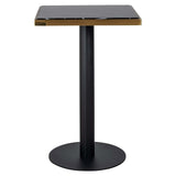 Richmond Interiors Zenza Black Carrara Marble & Gold Square Bar Table | 50.0 cm