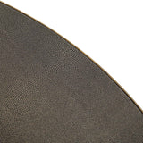 Richmond Interiors Bloomville Grey Shagreen & Black Oak Wood Gold Accents Round Dining Table