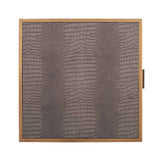 Richmond Interiors Classio Brushed Gold Snake Pattern Bedside Table | 3 Drawers
