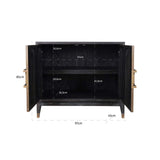Richmond Interiors Bloomville Shagreen Faux Leather 2 Door Sideboard