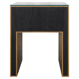 Richmond Interiors Bloomville 1 Drawer with Glass in Brown