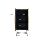 Richmond Ironville Golden 2 Door Display Cabinet-Belmont Interiors