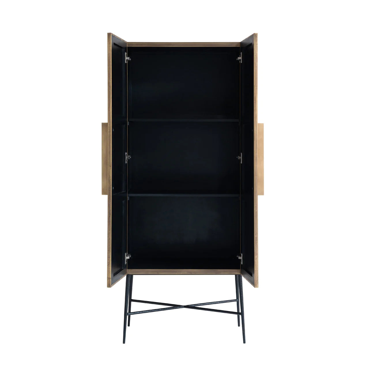 Richmond Ironville Golden 2 Door Display Cabinet-Belmont Interiors