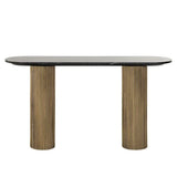 Richmond Interiors Dayton Designer Console Table in Black & Gold