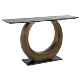 Richmond Interiors Luna Console Table in Black/Gold