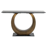 Richmond Interiors Luna Console Table in Black/Gold