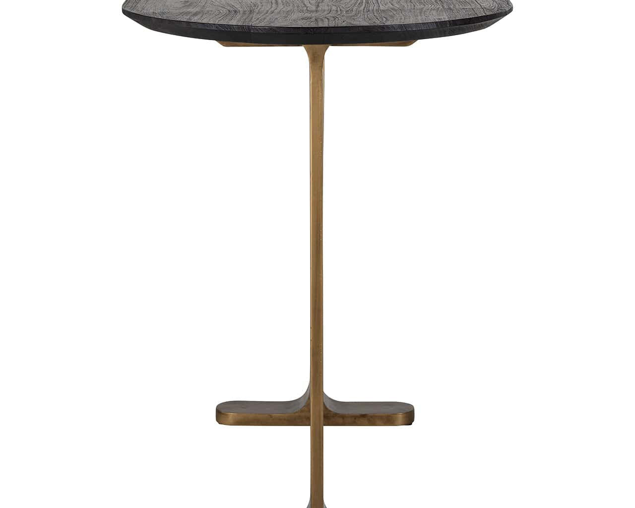 Richmond Interiors Revelin Bronze & Black Rustic Oval Bar Table