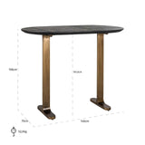 Richmond Interiors Revelin Bronze & Black Rustic Oval Bar Table