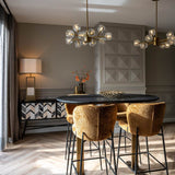 Richmond Interiors Revelin Bronze & Black Rustic Oval Bar Table