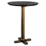 Richmond Interiors Revelin Bronze & Black Rustic Round Bar Table