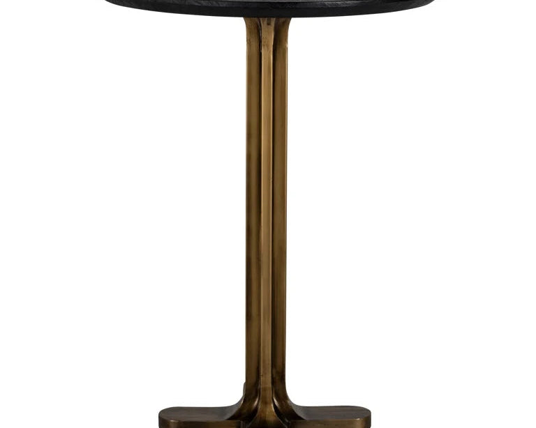Richmond Interiors Revelin Bronze & Black Rustic Round Bar Table