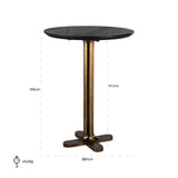 Richmond Interiors Revelin Bronze & Black Rustic Round Bar Table