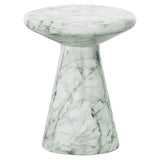 Richmond Interiors Lohan Faux White Marble Side Table