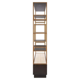 Richmond Interiors Claremont Gold & Brown Oak Wood Display Unit