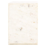 Richmond Interiors Tovek White Marble C Shape Side Table