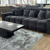 The Bubble Charcoal Black Boucle Cloud Fabric 3 Seater Sofa