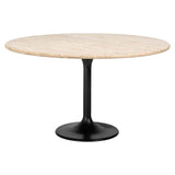 Richmond Interiors Hampton Beige Travertine Round Dining Table