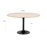 Richmond Interiors Hampton Beige Travertine Round Dining Table