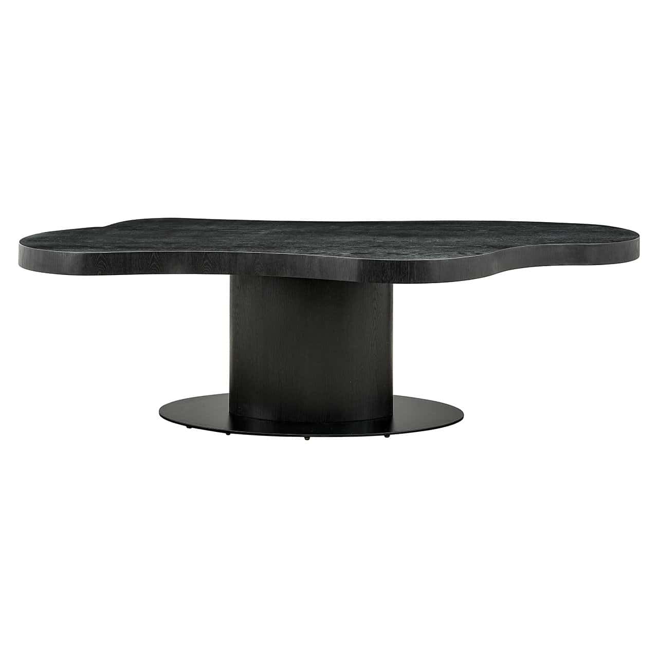 Richmond Interiors Bogor Carved Black Oak Wood Dining Table | 8 Seater