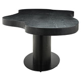 Richmond Interiors Bogor Carved Black Oak Wood Dining Table | 6-8 Seater