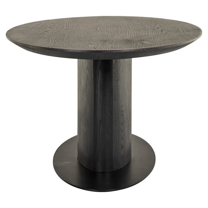 Richmond Interiors Gordon Black Oak Wood Dining Table | 6-8 Seater