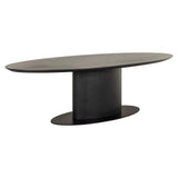 Richmond Interiors Gordon Black Oak Wood Dining Table | 8-10 Seater