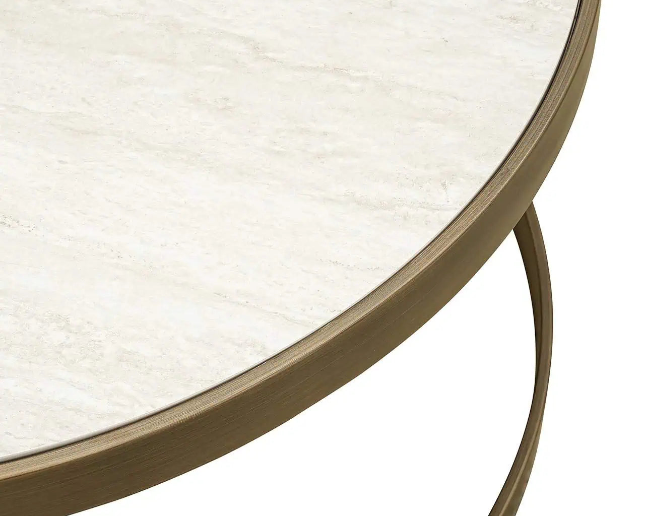 Richmond Interiors Tivoli White Nest Of Circular Coffee Tables Set of 2