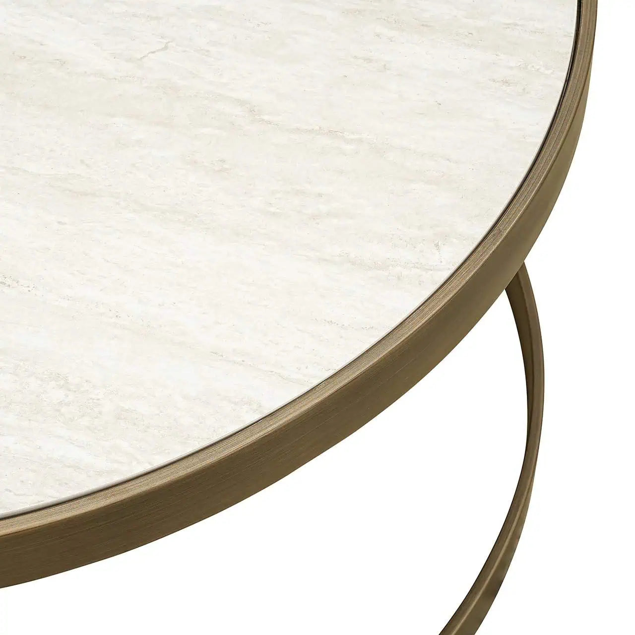 Richmond Interiors Tivoli White Nest Of Circular Coffee Tables Set of 2