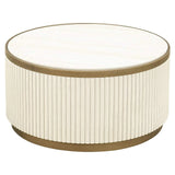 Richmond Interiors Tivoli White Nest Of Circular Coffee Tables Set of 2