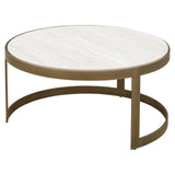 Richmond Interiors Tivoli White Nest Of Circular Coffee Tables Set of 2