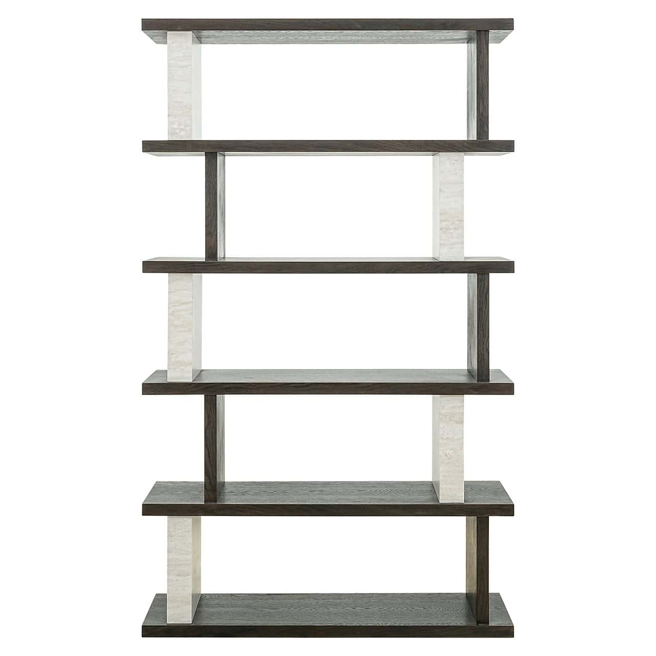 Richmond Interiors Waldorf Brown Oak Wood & Stone Display Unit