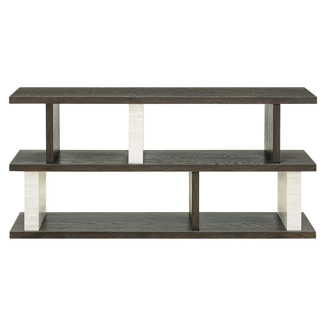 Richmond Interiors Waldorf Brown Wood & Stone Console Table