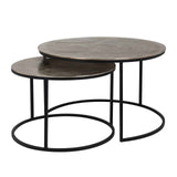 Richmond Interiors Asher Champagne Gold Coffee Table Nest | Set of 2
