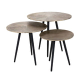 Richmond Interiors Finn Champagne Gold Coffee Tables Nest | Set of 2