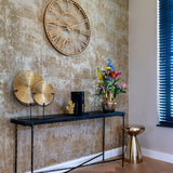 Richmond Interiors Arlo Metallic Gold Round Side Table