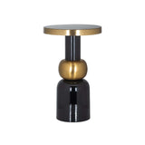 Richmond Interiors Mose Black & Gold Side Table | Medium