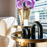 Richmond Interiors Mose Black & Gold Side Table | Medium