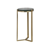 Richmond Interiors Aubrey Gold & Glass Round Side Table