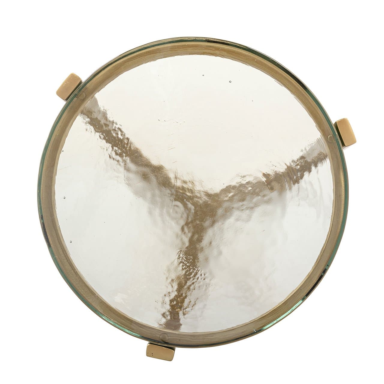 Richmond Interiors Aubrey Gold & Glass Round Side Table