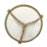Richmond Interiors Aubrey Gold & Glass Round Side Table