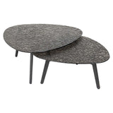 Richmond Interiors Riley Plectrum Smoked Glass Coffee Table Nest | Set of 2