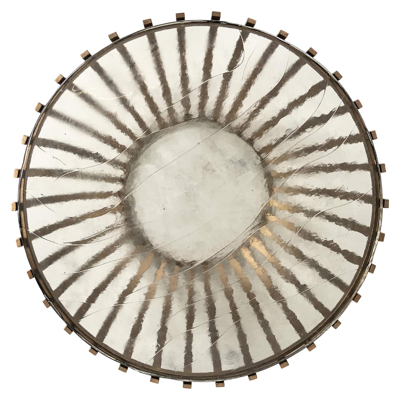 Richmond Interiors Volante Gold & Clear Glass Top Round Coffee Table
