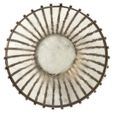 Richmond Interiors Volante Gold & Clear Glass Top Round Coffee Table