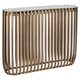 Richmond Interiors Volante Gold & Clear Glass Top Console Table