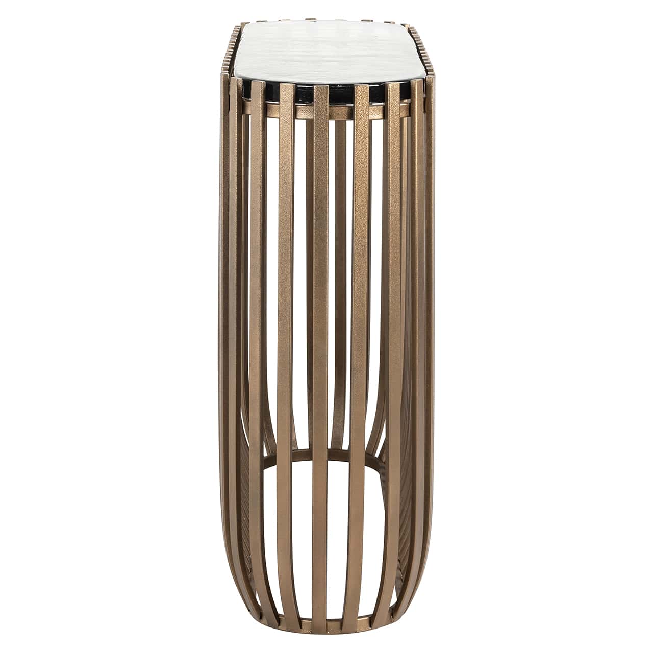 Richmond Interiors Volante Gold & Clear Glass Top Console Table