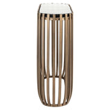 Richmond Interiors Volante Gold & Clear Glass Top Console Table