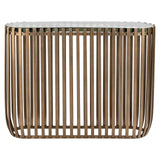 Richmond Interiors Volante Gold & Clear Glass Top Console Table