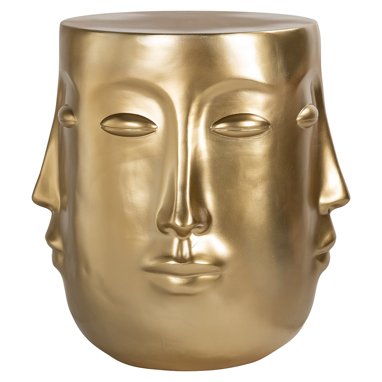 Richmond Interiors Christy Gold Face Round Side Table